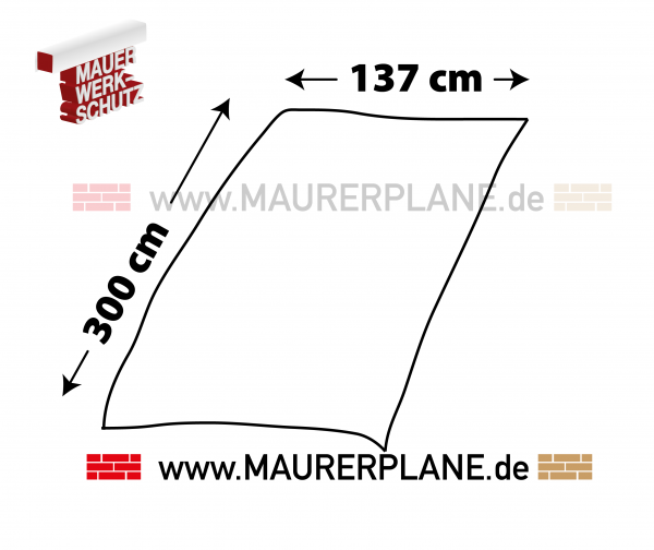50x Maurerplane 300 x 137 cm (LxB) 720g/qm
